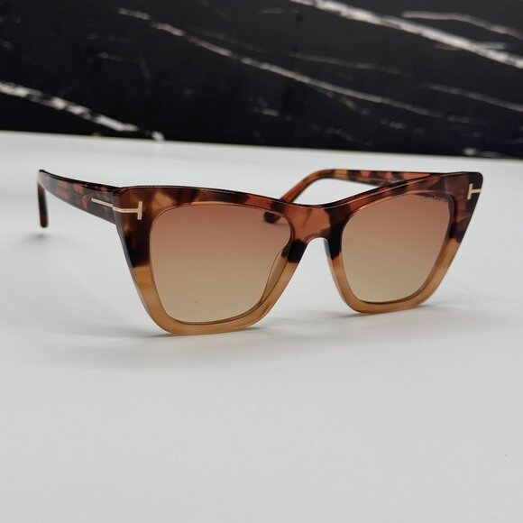 NEW TOM FORD POPPY-02 TF846 56T HAVANA CAT EYE WOMEN SUNGLASSES FT0846/S 56T main image 6